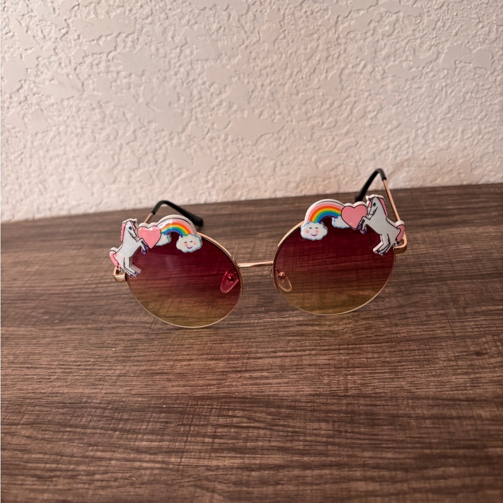 Unicorn Rainbow Gradient Sunglasses Festival Retr… - image 3
